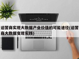 运营商实现大数据产业价值的可能途径(运营商大数据变现实践)